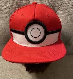Pokémon Poké Ball Red Embroidered SnapBack Wool Hat Cap Official